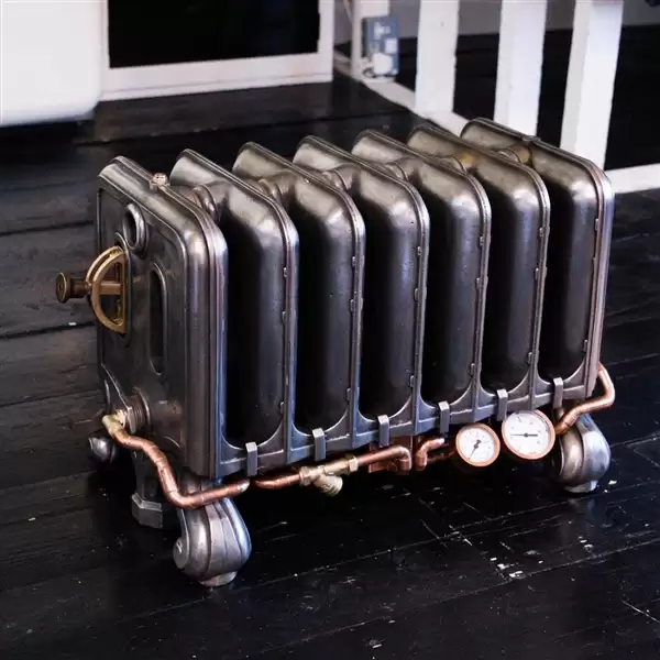 冬天能当暖气片!高玩DIY超硬核铸铁散热器PC:重达99公斤 内置18升冷却液