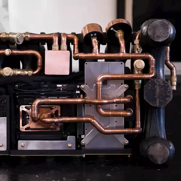 冬天能当暖气片!高玩DIY超硬核铸铁散热器PC:重达99公斤 内置18升冷却液