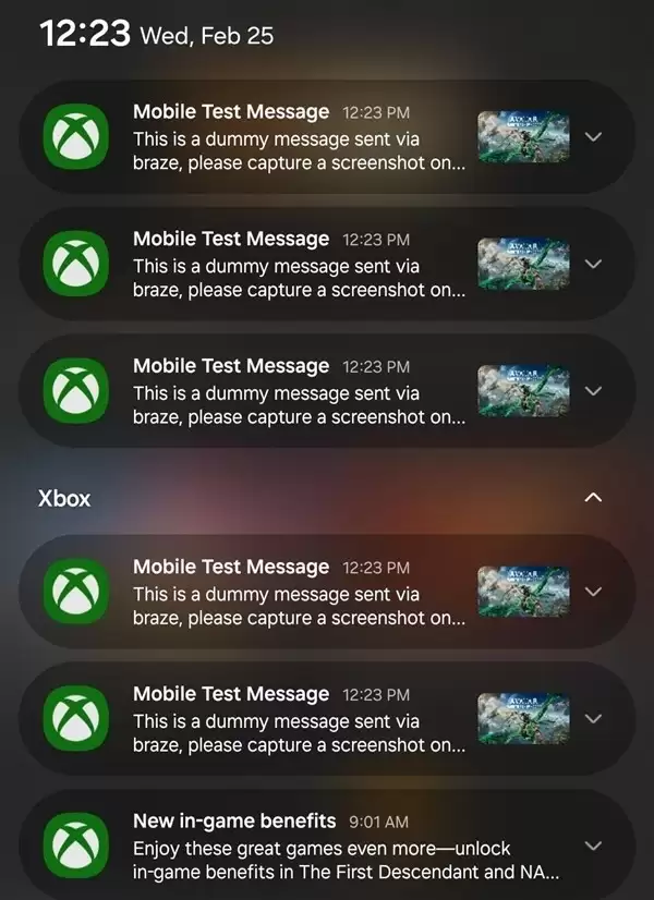 Xbox手机应用误发测试通知致用户频繁弹窗，微软紧急排查Braze配置错误