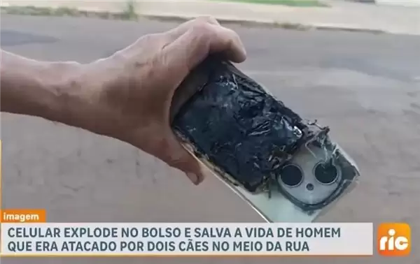 巴西男子被两条狗狂咬 手机突然爆炸救了他一命