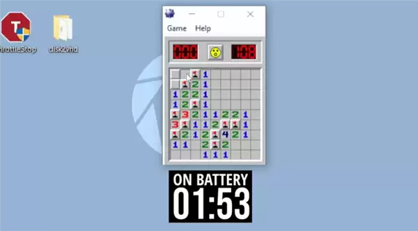 发烧友用56节5号电池运行台式机电脑:实测玩扫雷续航不到5分钟