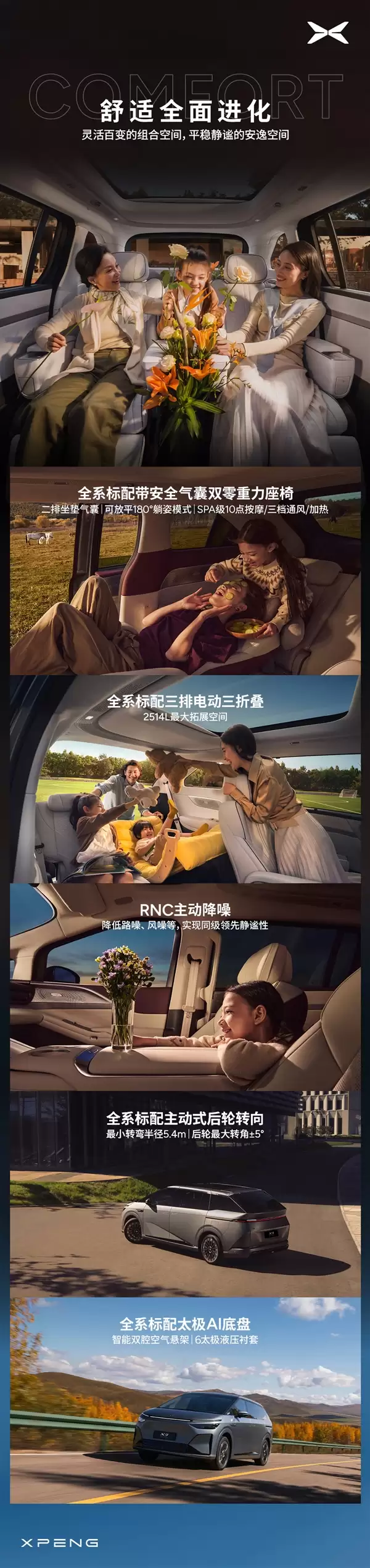 第二代VLA上车 通行效率比肩老司机!2026款小鹏X9纯电版一图看懂