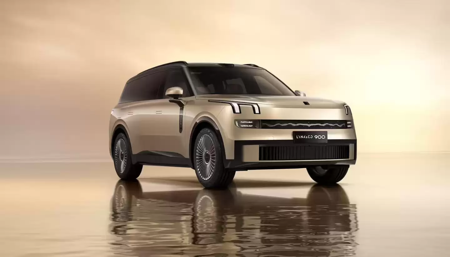 领克900大五座SUV官宣亮相,全新“日冕金”车身