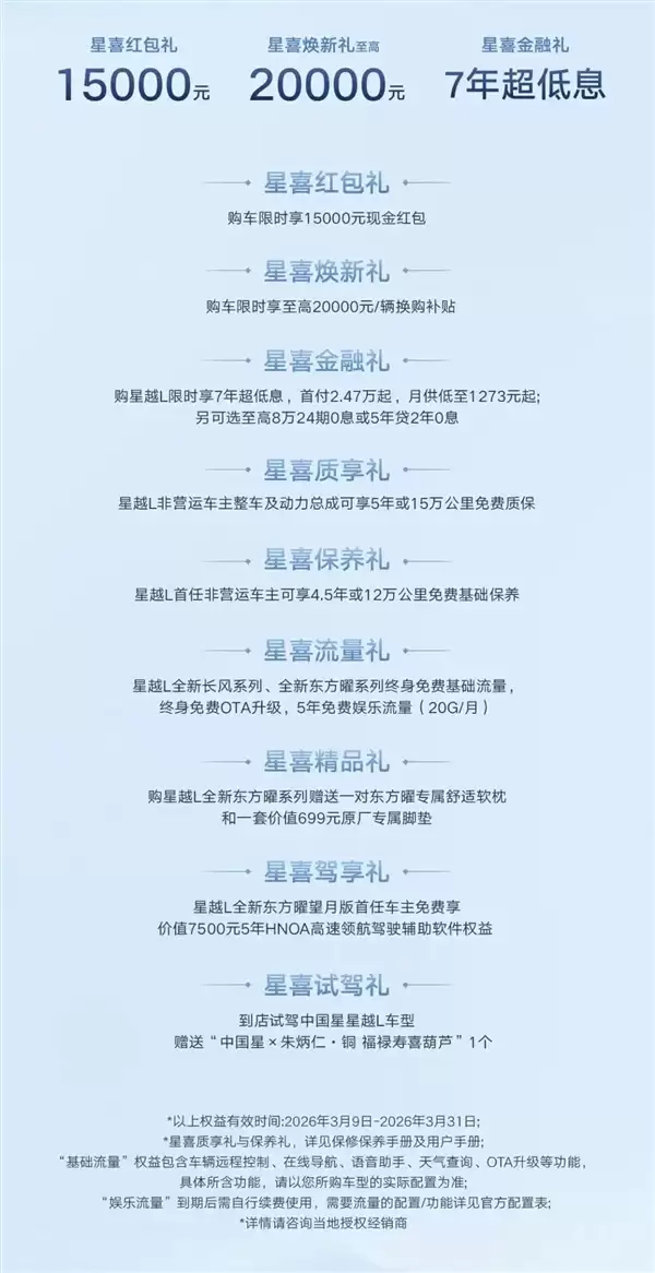 最畅销的燃油SUV 吉利星越L长风版上市:限时12.47万起