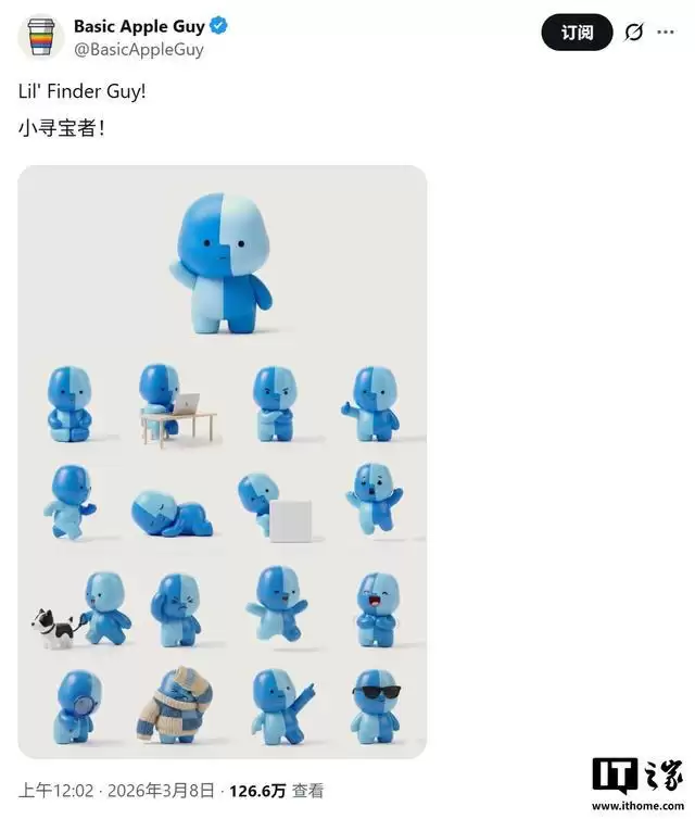 苹果宣传MacBook Neo笔记本,Finder吉祥物意外爆红