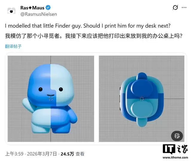 苹果宣传MacBook Neo笔记本,Finder吉祥物意外爆红