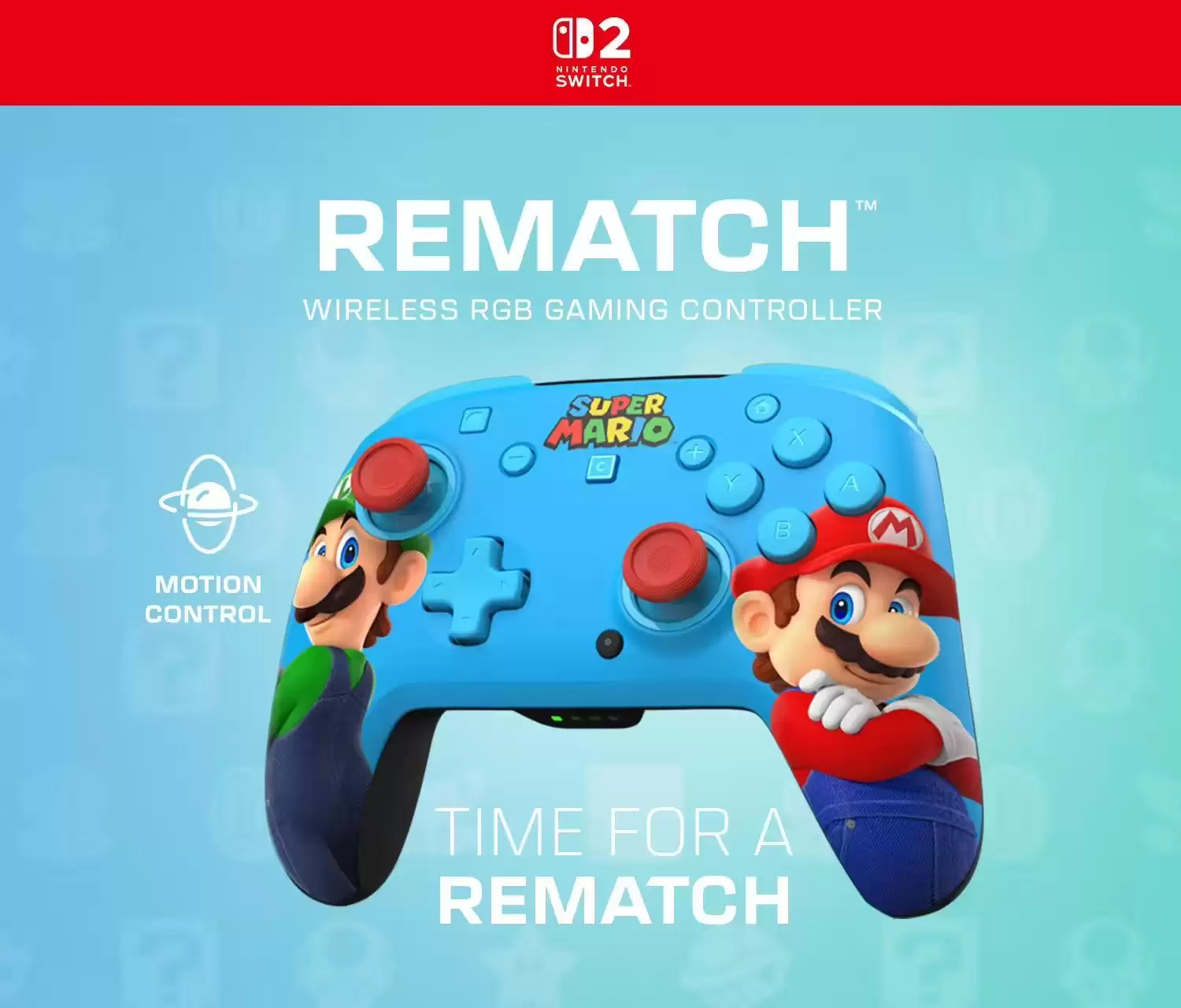 乌龟海岸推出马力欧&路易吉款Rematch无线手柄，内置RGB灯效