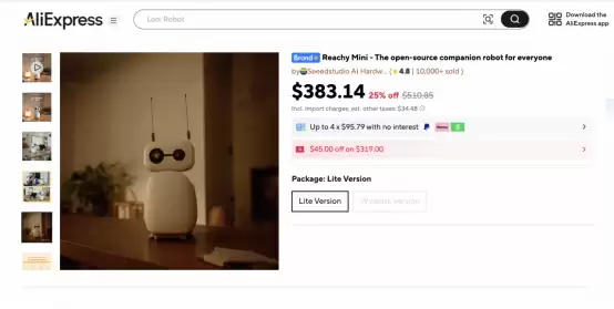 全球开卖!英伟达CES同款机器人Reachy Mini登陆阿里速卖通