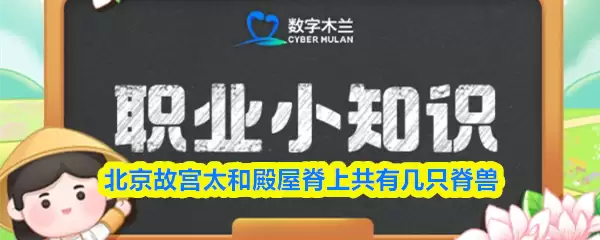 北京故宫太和殿屋脊上共有几只脊兽