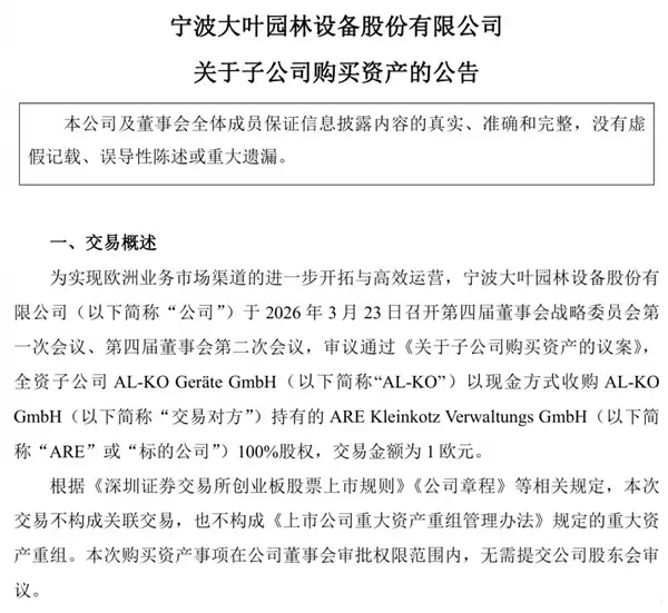 不含任何隐性债务！中企8元买下净资产1800万的德国企业