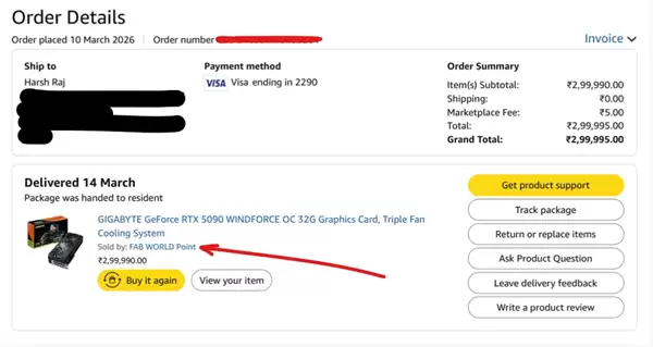又有人被骗!花22000多买RTX 5090:却收到洗衣粉 商家拒不退款