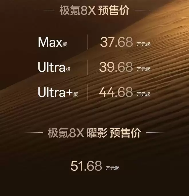 成为新公路之王?极氪8X预售37.68万元起