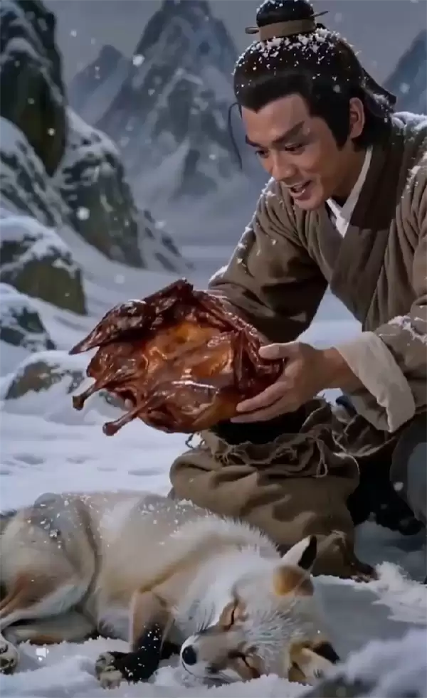 网友自制雪山救狐狸AI短片爆火：创作初衷竟是宣传酱板鸭