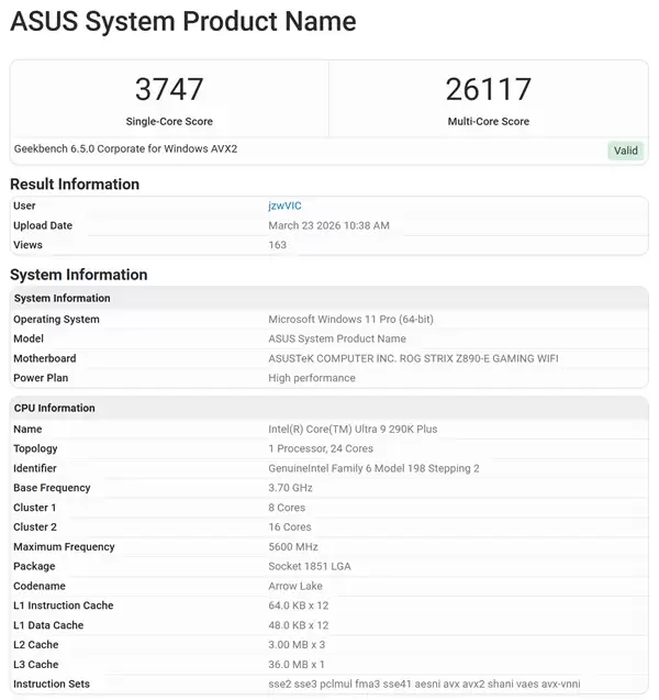Intel酷睿Ultra 290K Plus跑分现身:最后一分钟倒在大门口!