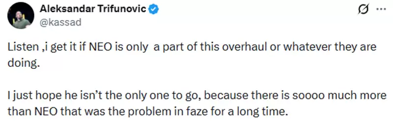 分析师怒评FaZe换帅:NEO离队只是“换躺椅”,战队痼疾未解,大换血迫在眉睫! 分析师怒评FaZe换帅:NEO离队只是“换躺椅”,战队痼疾未解,大换血迫在眉睫!