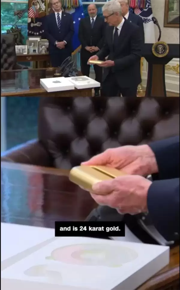 全场焦点跑偏!金色拖拉机亮相白宫 特朗普两度中断讲话夸赞