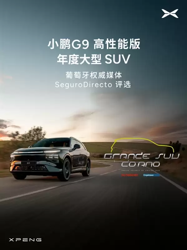 远销全球超40个国家和地区 小鹏G6/G9海外连拿大奖