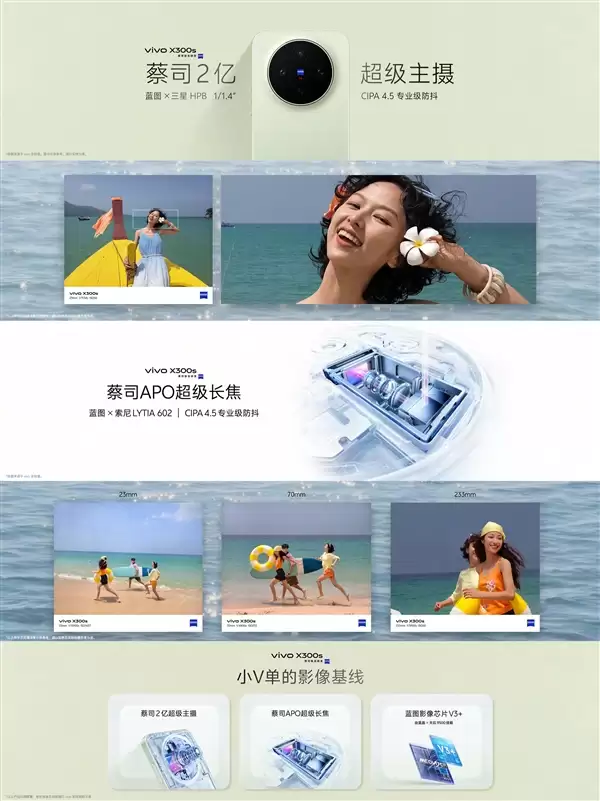 4999元起!超能小V单vivo X300s发布:全焦段蔡司影像、支持口红增距镜