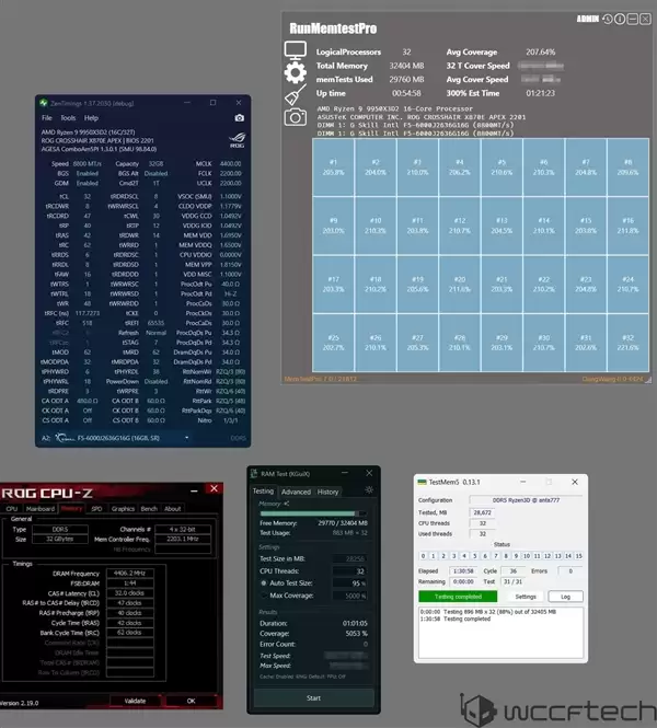 锐龙9 9950X3D2内存超频能力惊人！轻松跑出DDR5-8800 CL32