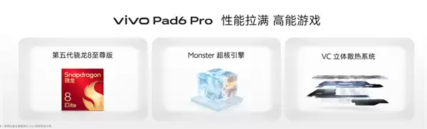 行业唯一4K原彩屏+骁龙8E5!vivo Pad6 Pro正式发布:4499元起