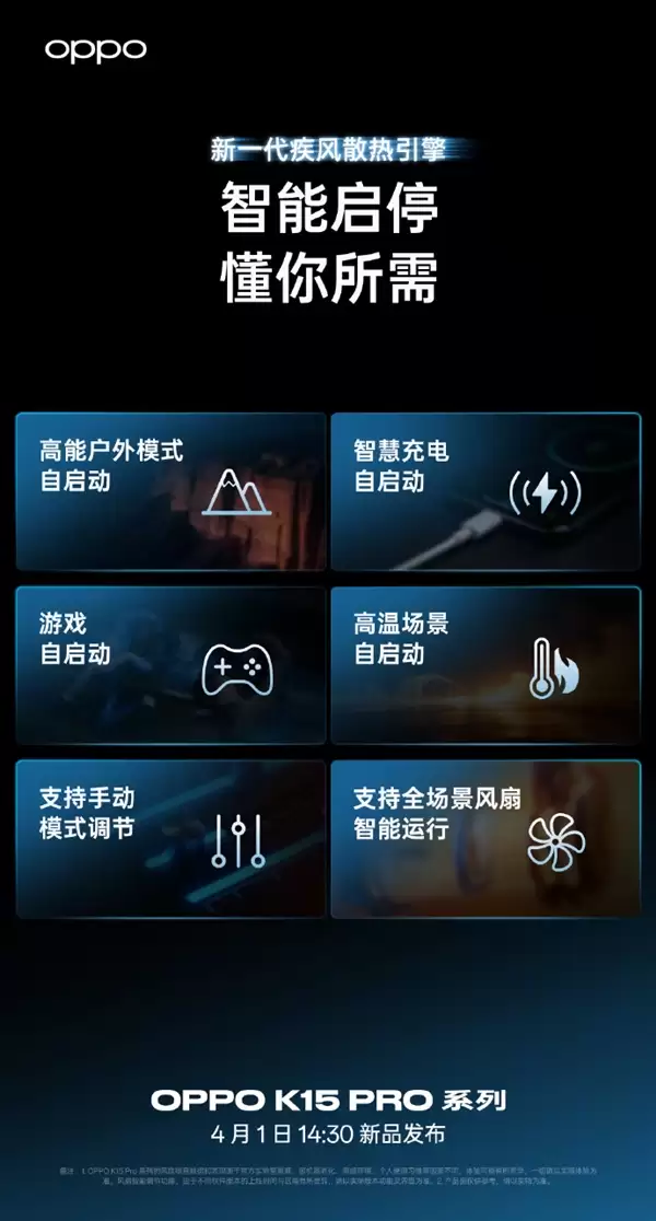 OPPO迄今最强散热!K15 Pro全系内置风扇 直吹鳍片效率提升3倍