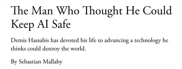 DeepMind之父坦言:我造的AI可能灭绝人类 但已无人能停下