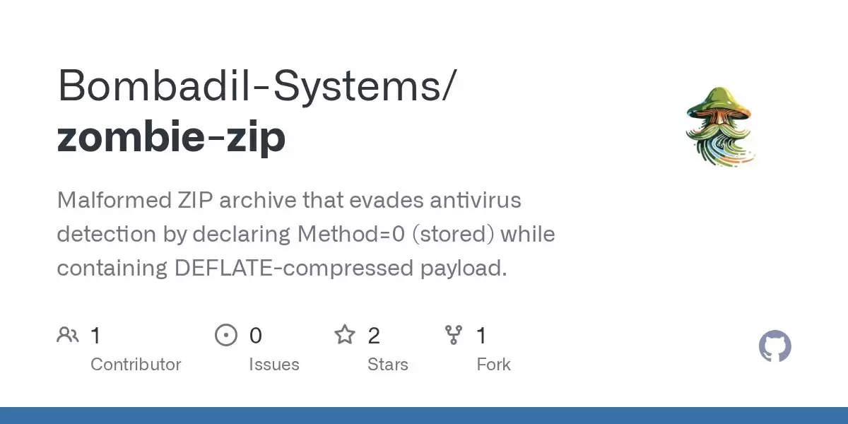 Zombie ZIP 漏洞披露:让 WinRAR/7-Zip 解压报错,已伪装绕过 50 款主流杀软