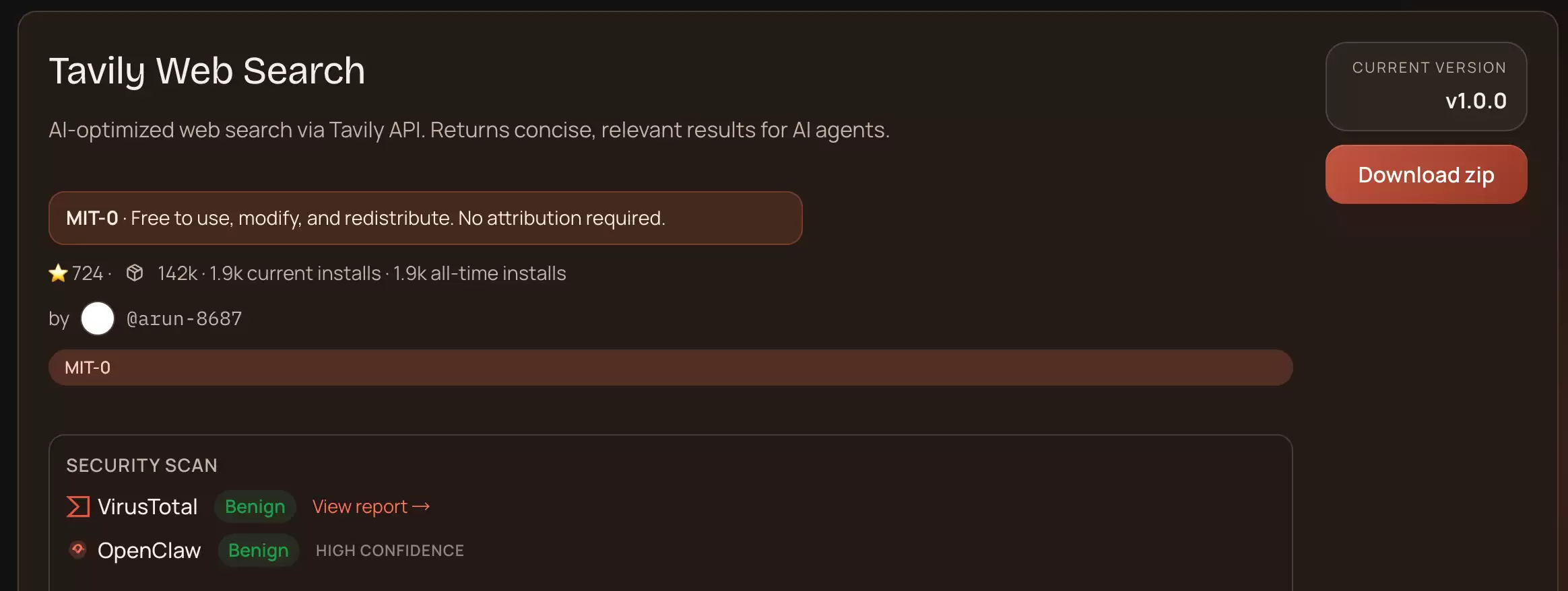 Tavily Web Search功能示意图