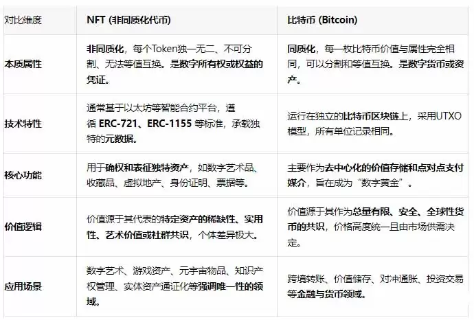 NFT是什么？与比特币有何不同？2026年价值解析