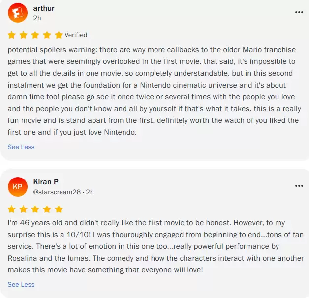 《超级马里奥银河》大电影大观众评分91%：情怀满分 沉浸其中！