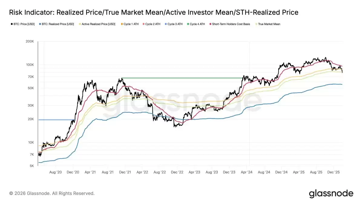 Glassnode比特币关键成本分布图