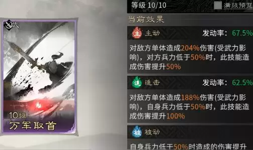 《三国:天下归心》背水断桥队成员推荐