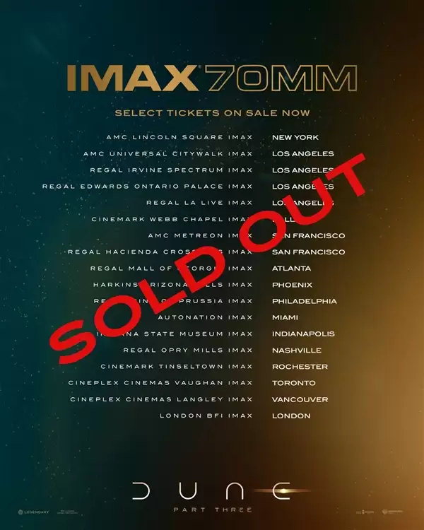 《沙丘3》高端场次售罄