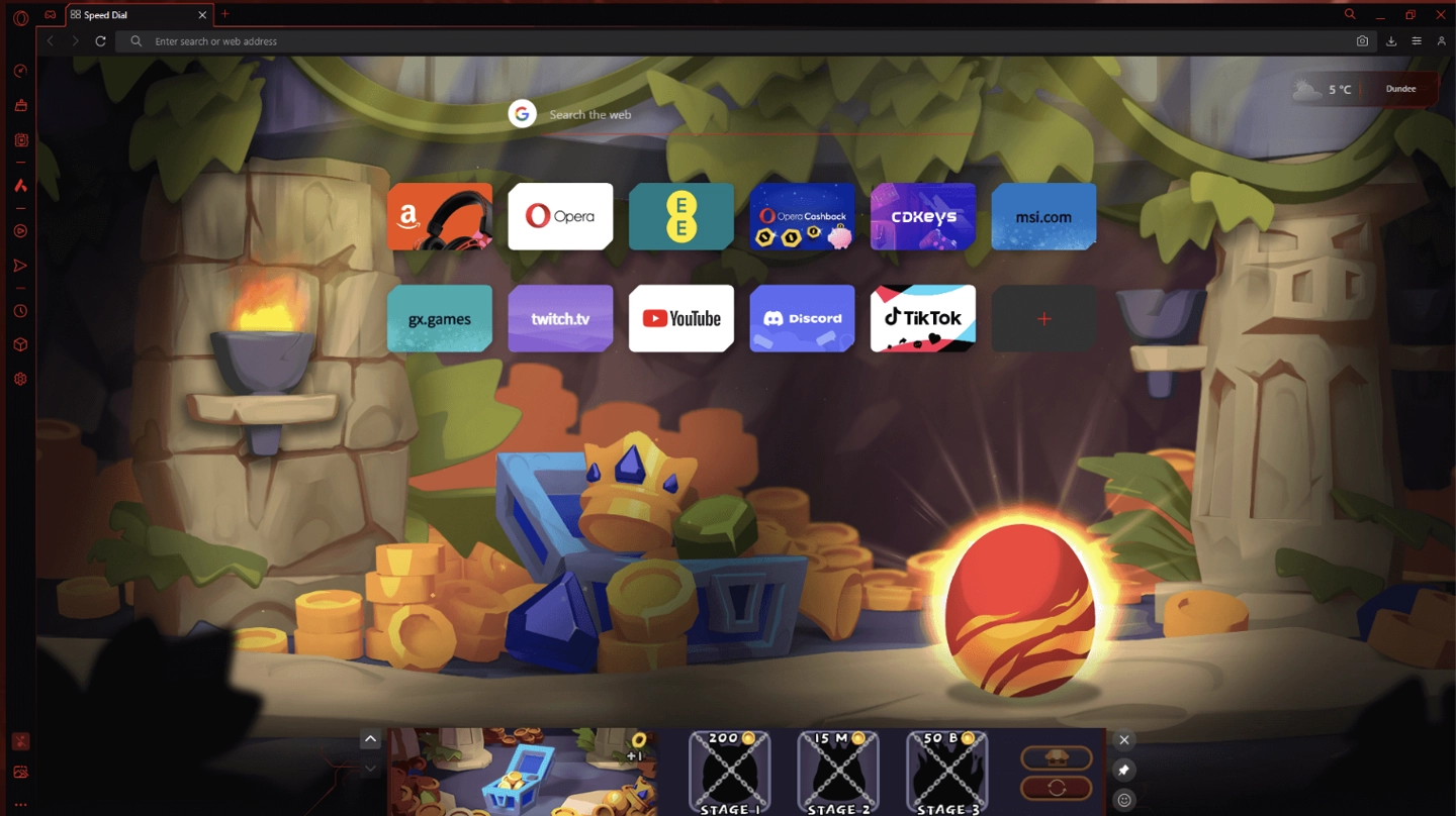 微星宣布与 Opera GX 合作推出联名浏览器,内置吉祥物“阿龙”养成游戏