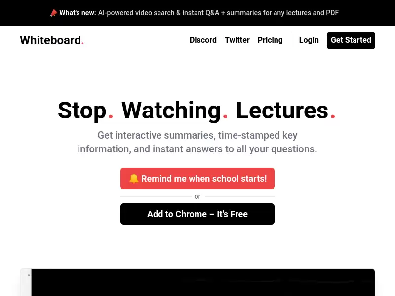 Whiteboard AI : 一站式学习工具，转化为互动学习