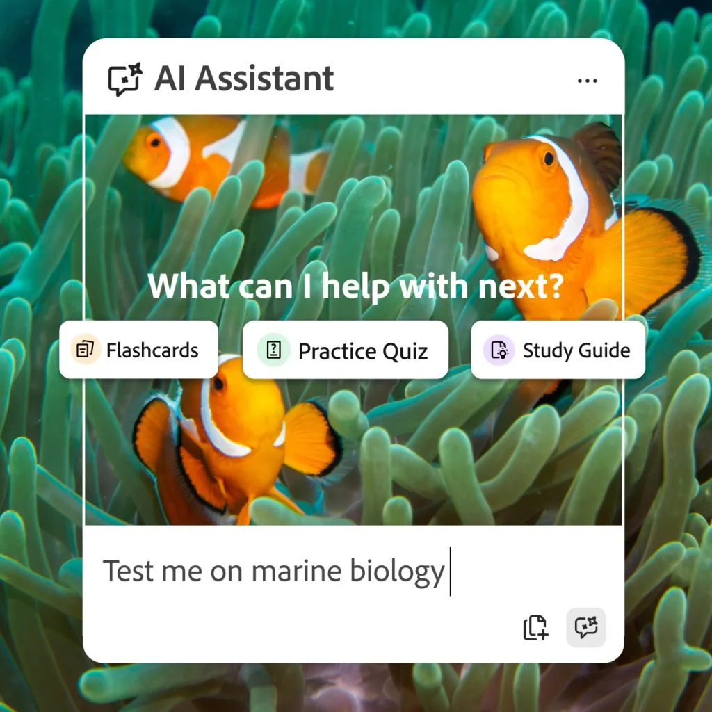 7*24 小时 AI 助教上线:Adobe 推出免费学习平台 Acrobat Student Spaces