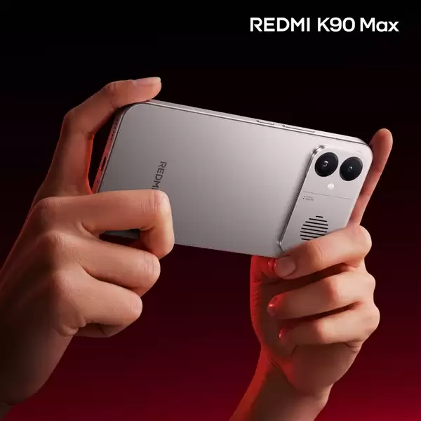 REDMI K90 Max外观首次揭晓：太空银机身+铝合金中框