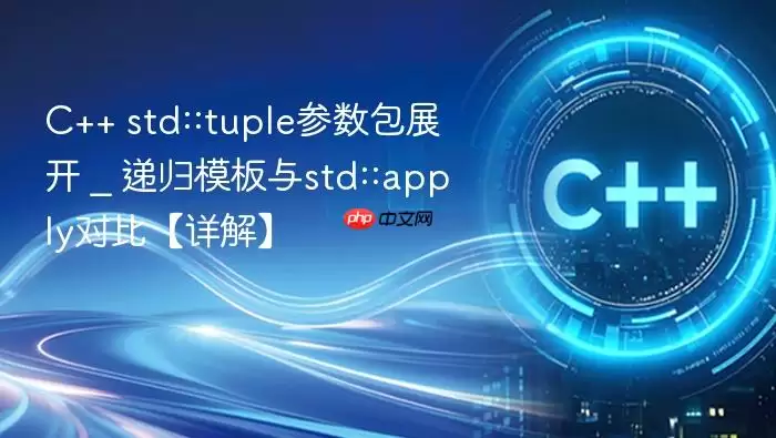 C++ std::tuple参数包展开 _ 递归模板与std::apply对比【详解】