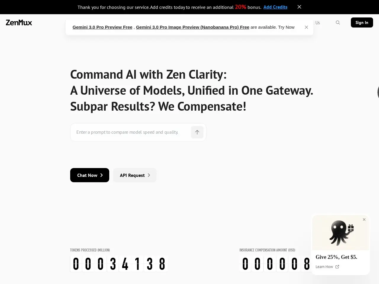 ZenMux 提供统一接入顶级AI模型的服务，确保高质量输出与透明的成本管理