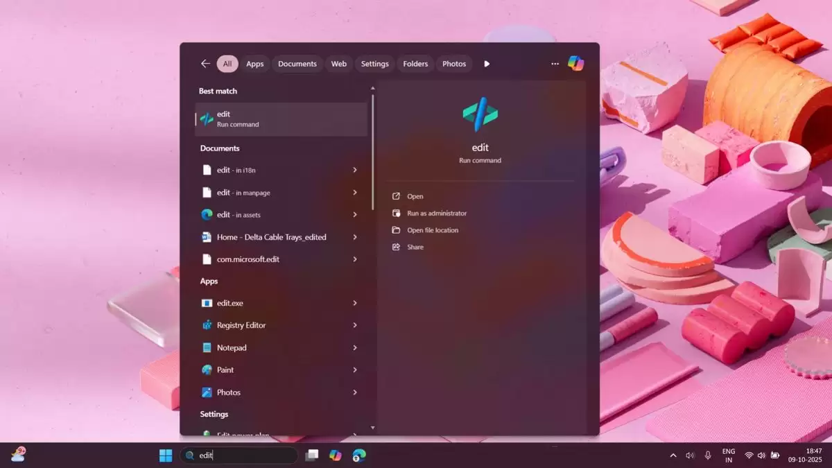 微软确认将在Win11预装全新命令行编辑器Edit