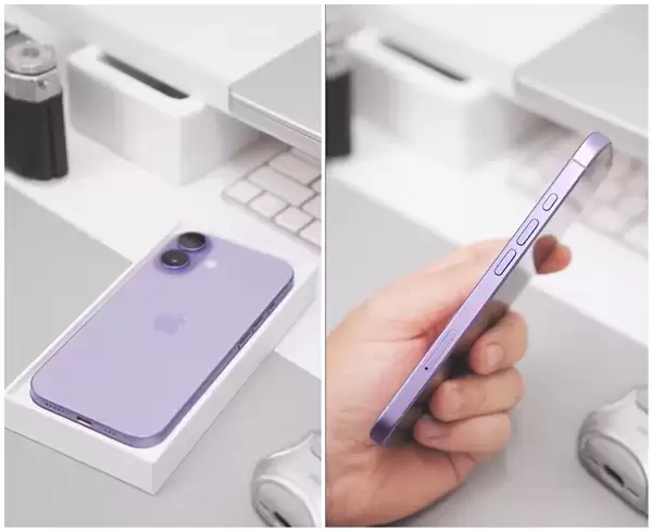 果粉一眼认出是新款!iPhone 17机模紫色开箱上手