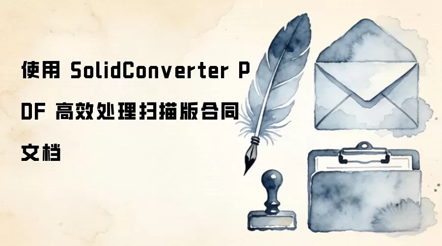 使用 SolidConverter PDF 高效处理扫描版合同文档