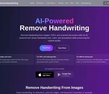 Handwriting Remover