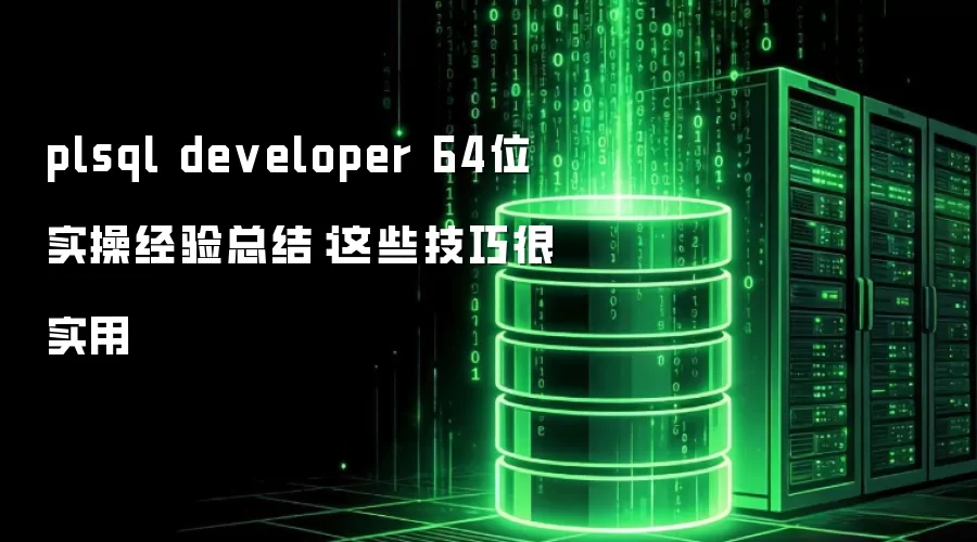 plsql developer 64位 实操经验总结：这些技巧很实用