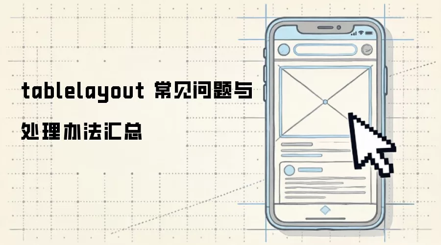 tablelayout 常见问题与处理办法汇总