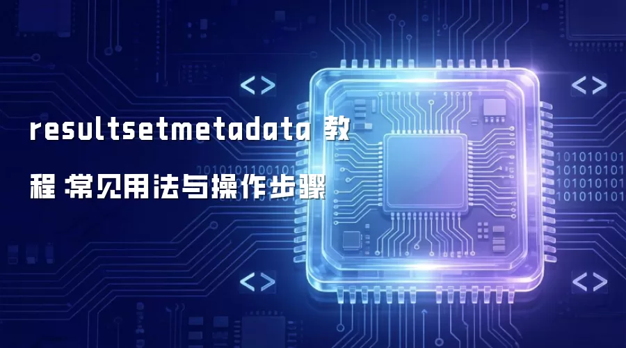 resultsetmetadata 教程：常见用法与操作步骤