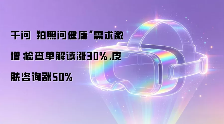千问“拍照问健康”需求激增：检查单解读涨30%，皮肤咨询涨50%