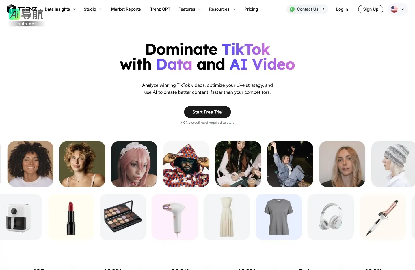 Trenz 为品牌提供一站式TikTok数据分析与AI工具，助力快速增长与竞争优势