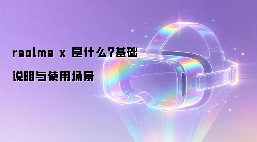 realme x 是什么？基础说明与使用场景
