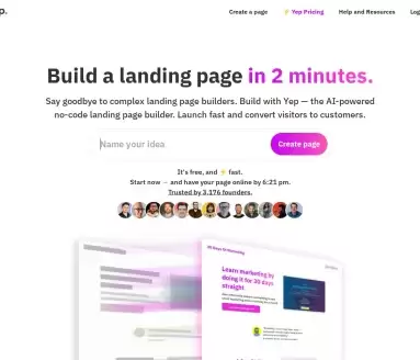 Yep.so-From idea to launch in 5 mins.